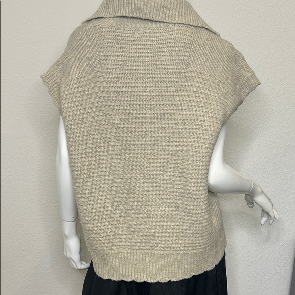 Lush Taupe V-Neck Sweater with Button Accents - Picture 4 of 10